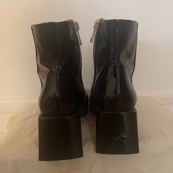 Loq Lazaro Black Patent Leather Ankle Boots - Picture 5 of 6